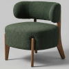 The Lilian - Forest Green Bouclé Accent Chair