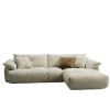 The Sisulu - Cream Slouch L-Shaped Sectional Sofa