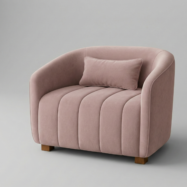 FrontEnd-600-x-600-px-84.png The Charlotte - Dusty Pink Channel Tufted Velvet Armchair