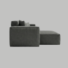 The Kathrada - Grey Modular Block L-Shape Sofa with Piping