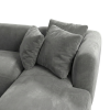 The Slovo - Grey Velvet Curved Modular Sectional Sofa